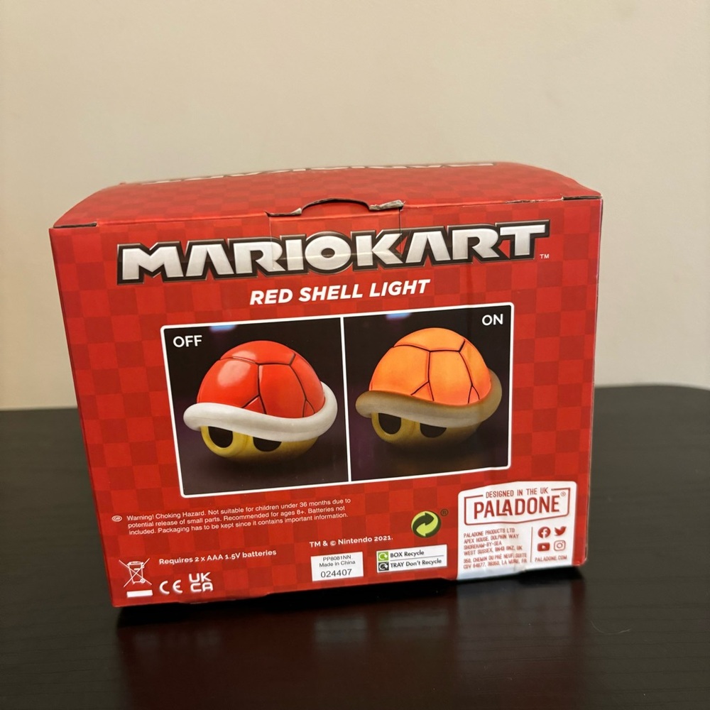 Nintendo Mario Kart Red Turtle Shell Figural Light - Picture 3 of 7